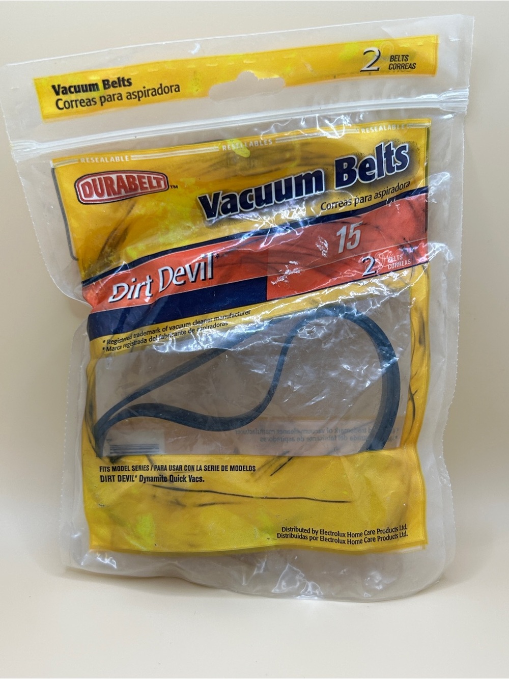 Two New Durabelt Dirt Devil 15 Vacuum Belts
